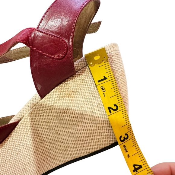 MARNI red leather wedge sandals MADE IN ITALY - Picture 12 of 13